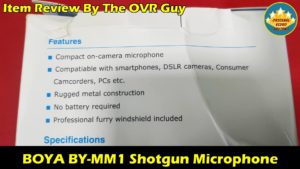 BOYA BY-MM1 Shotgun Microphone Review 019