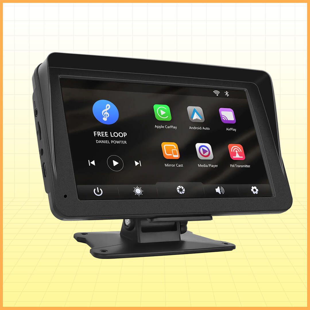 Podofo 7 Inch Car Mirror Carplay & Android Touch Screen