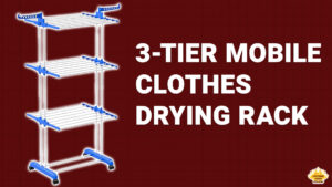 3-Tier Mobile & foldable Clothes Drying Rack