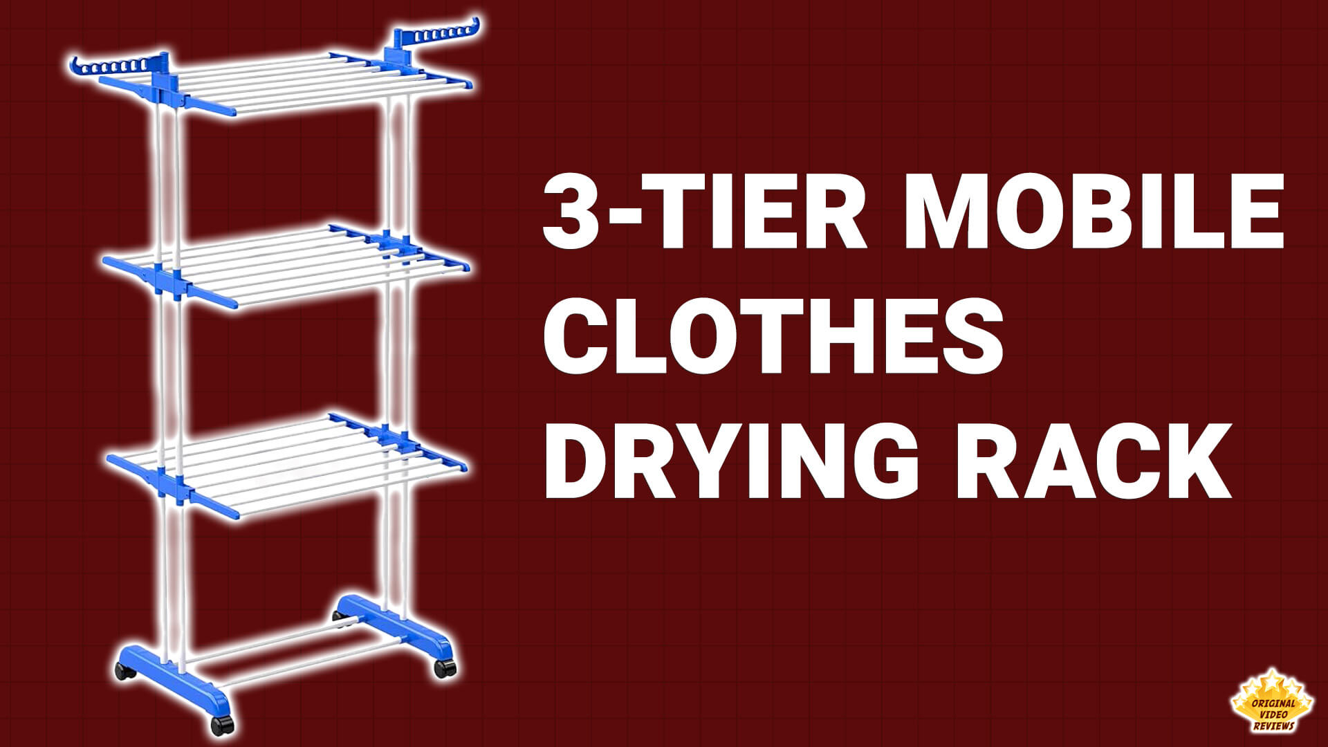 3-Tier Mobile & foldable Clothes Drying Rack